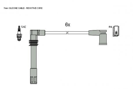 Комплект кабелів запалювання STARLINE ZK 9942