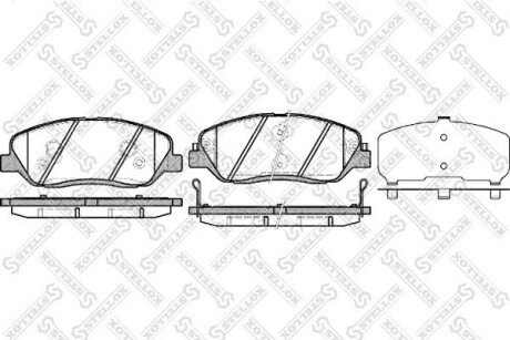 Колодки тормозные передние STELLOX 001092BSX