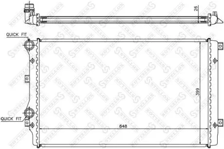 Радиатор, охлаждение двигателя STELLOX 1025205SX