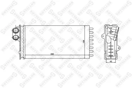 Радиатор отопления салона STELLOX 1035002SX