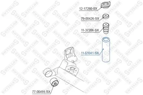 Пыльник амортизатора заднего STELLOX 1151041SX