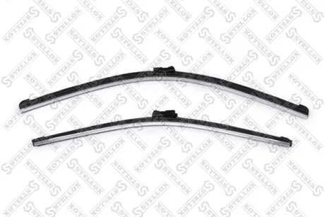 Щетка стеклоочистителя (БЕСКАРКАСНАЯ КНОПКА 19) к-т 600мм-24-+500мм-20-, Кнопка 19 STELLOX 201650SX