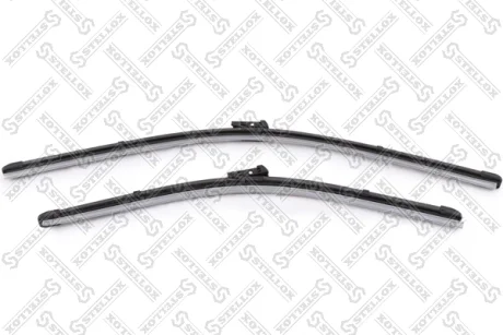 Щетка стеклоочистителя бескаркасные к-т 600мм-24+475мм-19, тип крепления - кнопка маленькая 16мм (pb -push button 16) STELLOX 201660SX
