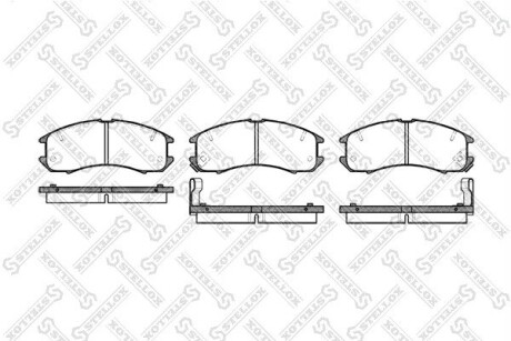 Комплект гальмівних колодок, дискове гальмо STELLOX 284 002-SX