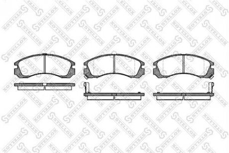 Колодки передние тормозные Mitsubishi Lancer/Outlander 02- (Akebono) STELLOX 365 002-SX (фото 1)