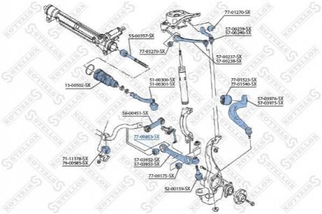 Підвіска, важіль незалежної підвіски колеса STELLOX 77-00853-SX (фото 1)