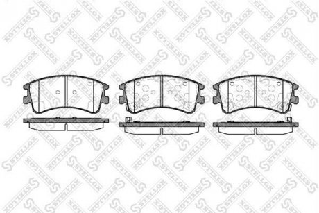 Колодки передние тормозные Mazda 6 (Akebono) STELLOX 981 002B-SX (фото 1)