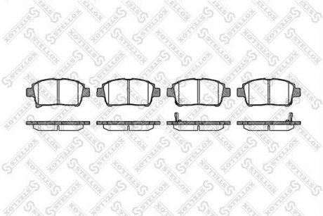 Колодки передние тормозные Geely MK/Toyota Corolla 01-08/Prius 03-09 (Akebono) STELLOX 982 002-SX (фото 1)