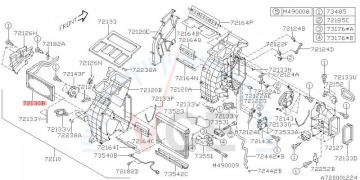 Радіатор печі салону SUBARU 72130XA00A (фото 1)
