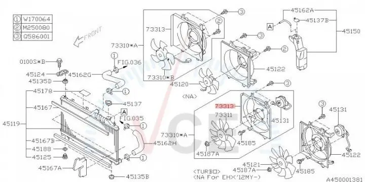 Кожух вентилятора радіатора охолодження SUBARU 73313FJ001 (фото 1)