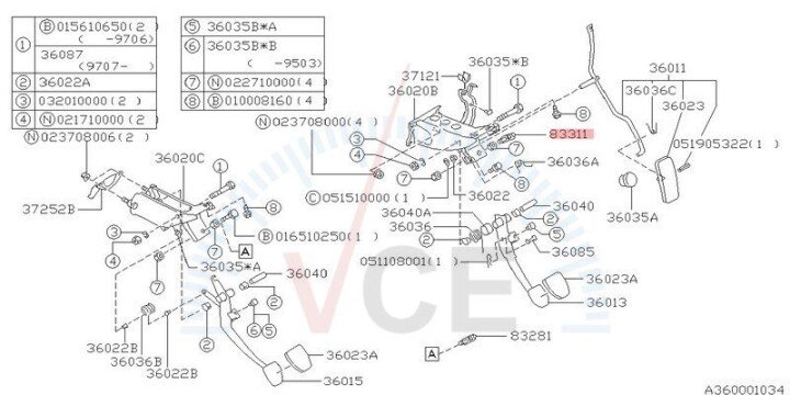 Вмикач стоп сигналу SUBARU 83370-AA001 (фото 1)