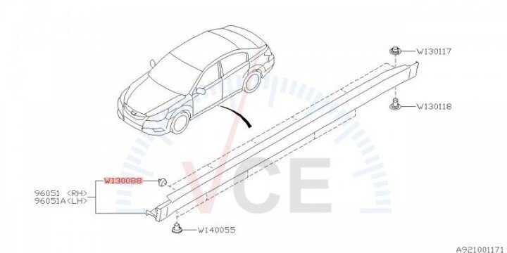 Кліпса SUBARU 90913-0088 (фото 1)