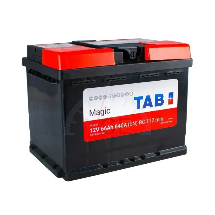 Фото 1 - Аккумулятор 66ah 640a en, 242x175x190, крепление: b13, правый "+ TAB 189065 Аккумулятор 66ah 640a en, 242x175x190, крепление: b13, правый "+ TAB 189065 (фото 1)