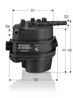 Фільтр паливний без підігріву Tecneco GS9015P