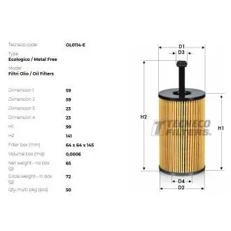 Фильтр масл. citroen berlingo,c2/c3,xsara,peugeot 106/206/30 Tecneco OL0114E