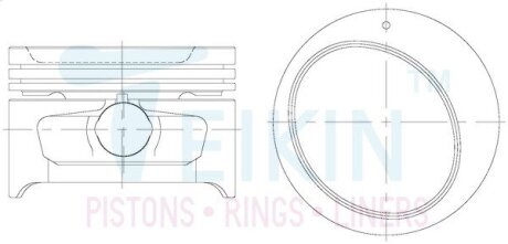 Поршні ремонтні +0,50mm chevrolet aveo, lanos 1,5 TEIKIN 30104050