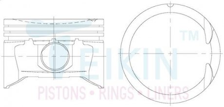 Поршень std lc1.8(l84) 92066781 (кім 4шт з пальцем) TEIKIN 30106STD