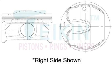 Поршні +0.50mm (к-кт на мотор) captiva, equinox, malibu, antara 3.0l TEIKIN 30117050