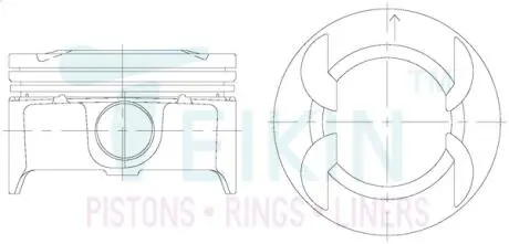 Поршни ремонт 1.6l chevrolet cruze, aveo t300, trax/tracker, opel z16xer TEIKIN 30119100