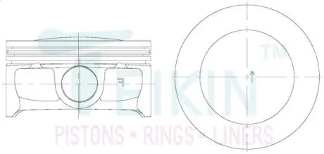 Поршни std chrysler ezh 5.7l 300c,ram, durango, grand cherokee TEIKIN 31135STD
