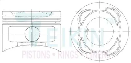 Поршни ремонт daihatsu ej-de, ej-ve 1.0l TEIKIN 32605050