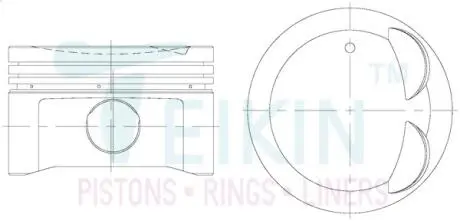Поршня двигателя 0,50 (к-т на двигатель Toyota k3ve-ii) TEIKIN 32606050