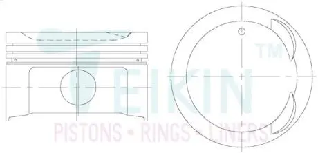 Поршни ремонт daihatsu k3-ve-III terios 1,3l 2000-05, sirion TEIKIN 32607050