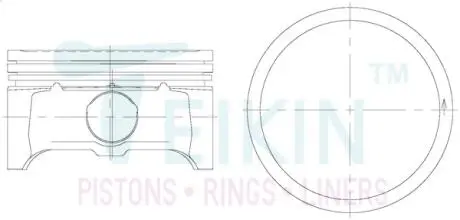 Поршень с пальцем +0.50мм (к-кт на двигатель) aoda/b,cjba/b,n4jb TEIKIN 35181-050