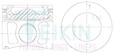 Поршень с пальцем (к-кт на двигатель) 2.2l duratorq tdci alfin gallery, TEIKIN 35201AG-050