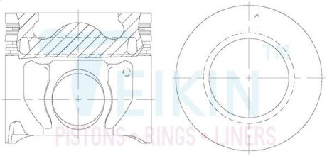 Поршні +0.50mm = ks 40830620 2,4 ford transit TEIKIN 35202AG050