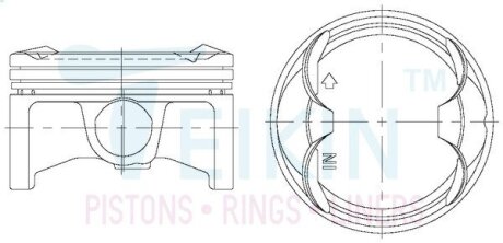 Поршни +0.25mm k24a4/k24z4 honda cr-v, accord TEIKIN 38175025