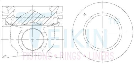 Поршни ремонт honda n22a1, n22a2 2.2cdti TEIKIN 38661AG050