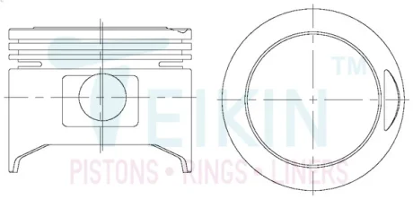 Поршни ремонт (+0.50мм) (комплект на мотор) mazda 323 1.3l (e3) TEIKIN 42131050