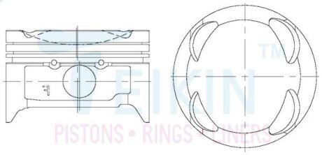 Поршні +0.25mm mazda fs TEIKIN 42166025