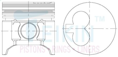 Поршни ремонт +0.50mm alfin mazda r2/rf, kia besta TEIKIN 42167A050