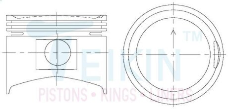 Поршни ремонт +0.50mm mazda e5 TEIKIN 42196050