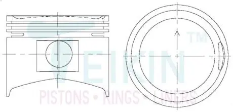 Поршни ремонт +0.50mm mazda e5 TEIKIN 42196050
