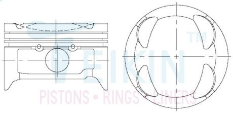 Поршні ремонт mazda fp 1,8l TEIKIN 42202025