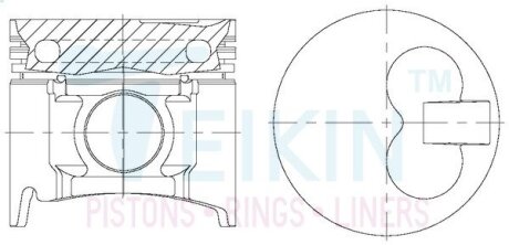 Поршні стандарт mazda w9 alfin gallery TEIKIN 42215AGSTD