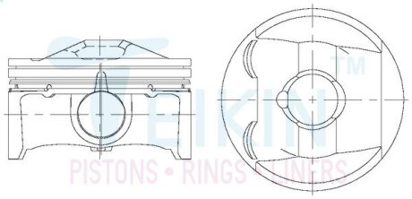 Поршни стандарт mazda skyactiv-g TEIKIN 42220STD