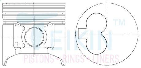 Поршни ремонт +0.50mm mazda alfin galary r2 late TEIKIN 42611AG050