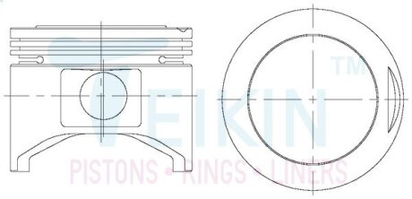 Поршні ремонт mazda 323 1.3l TEIKIN 42652050