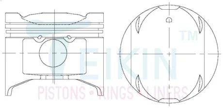 Поршни ремонт (+0.50мм) (комплект на мотор) mazda b3 TEIKIN 42660050