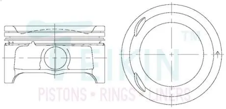 Поршни +0.50mm mazda l5-ve 2.5l, ford fusion, escape TEIKIN 42680050