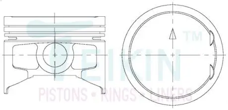 Поршні ремонт mitsubishi 4g15 12v colt, lancer TEIKIN 43217050