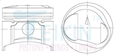 Поршні ремонт mitsubishi 4g37 TEIKIN 43219025