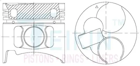 Поршень mitsubishi 2.8td 4m40t alfin gallery TEIKIN 43232AG100