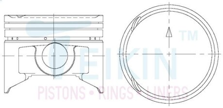 Поршень с пальцем STD (к-кт на двигатель) Mitsubishi 4G63N TEIKIN 43279-STD