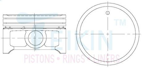 Поршень із пальцем std (к-кт на двигун) 4g94 TEIKIN 43288-STD