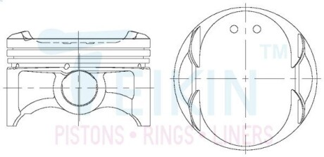 Поршень с пальцем +1.00мм (к-кт на двигатель) 4A92 TEIKIN 43296-4-100